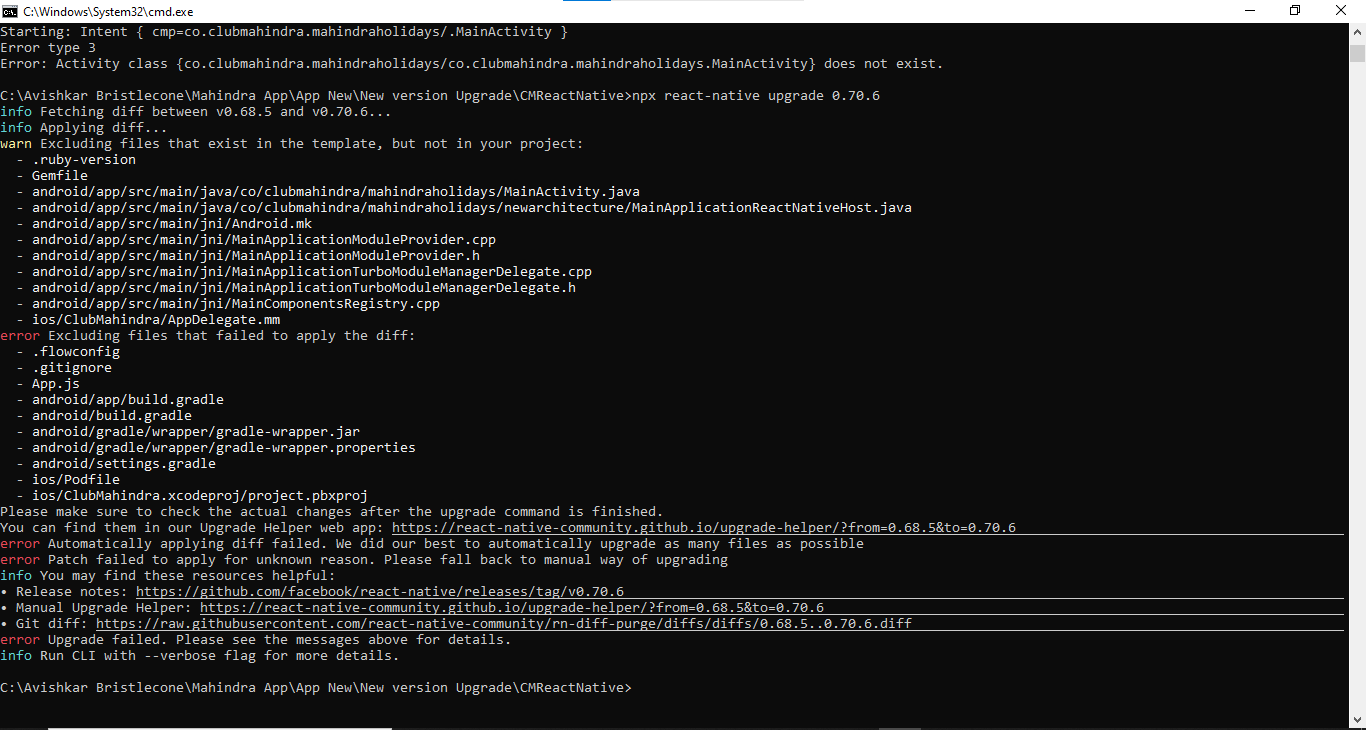 How to Upgrade React Native Version 0.66.3 to 0.70.6? Stack Overflow