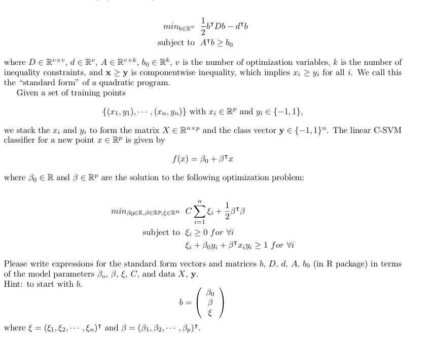 How to use R package Quadprog to solve SVM? Stack Overflow