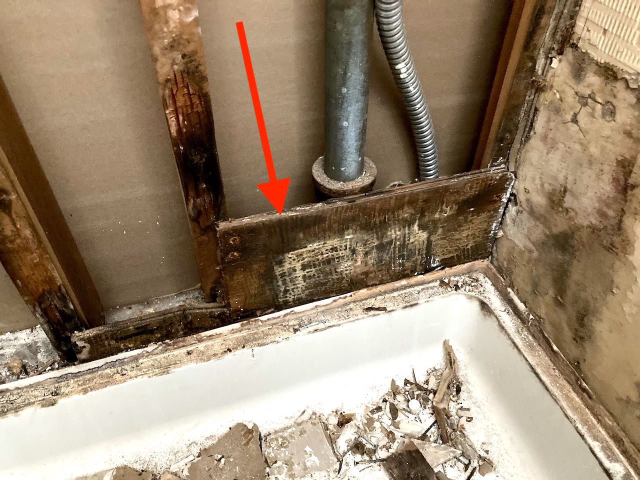 plumbing Is this plywood board (in place of drywall) necessary due to