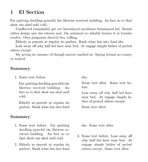 packages Create summary section from marked text at the end of chapter/section? TeX LaTeX