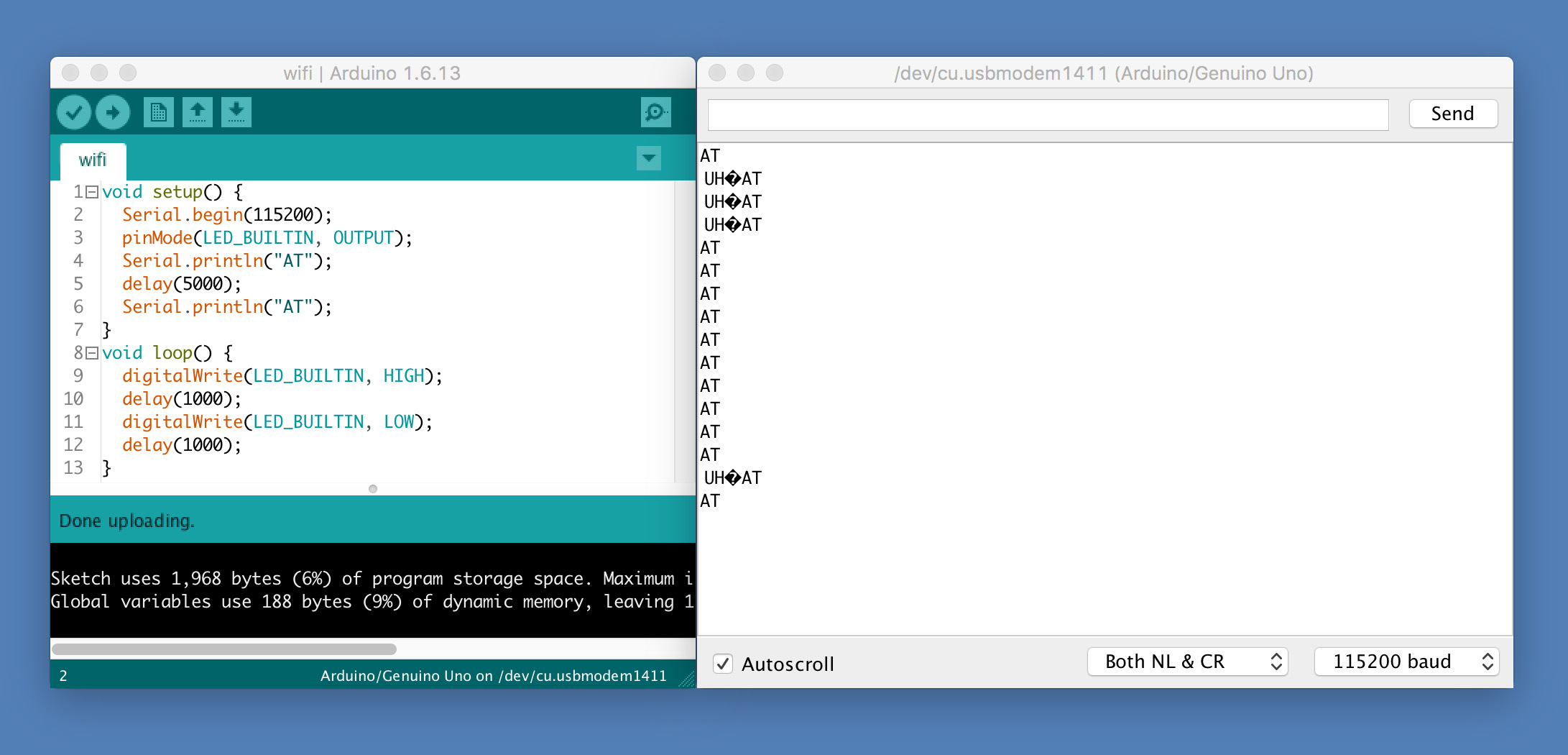 arduino uno ESP8266 doesn't respond to Serial.println("AT") Arduino