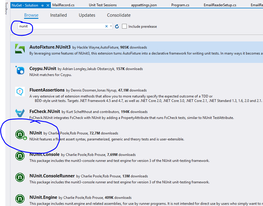 Using an Artifactory nuget feed in Visual Studio how to get relevant