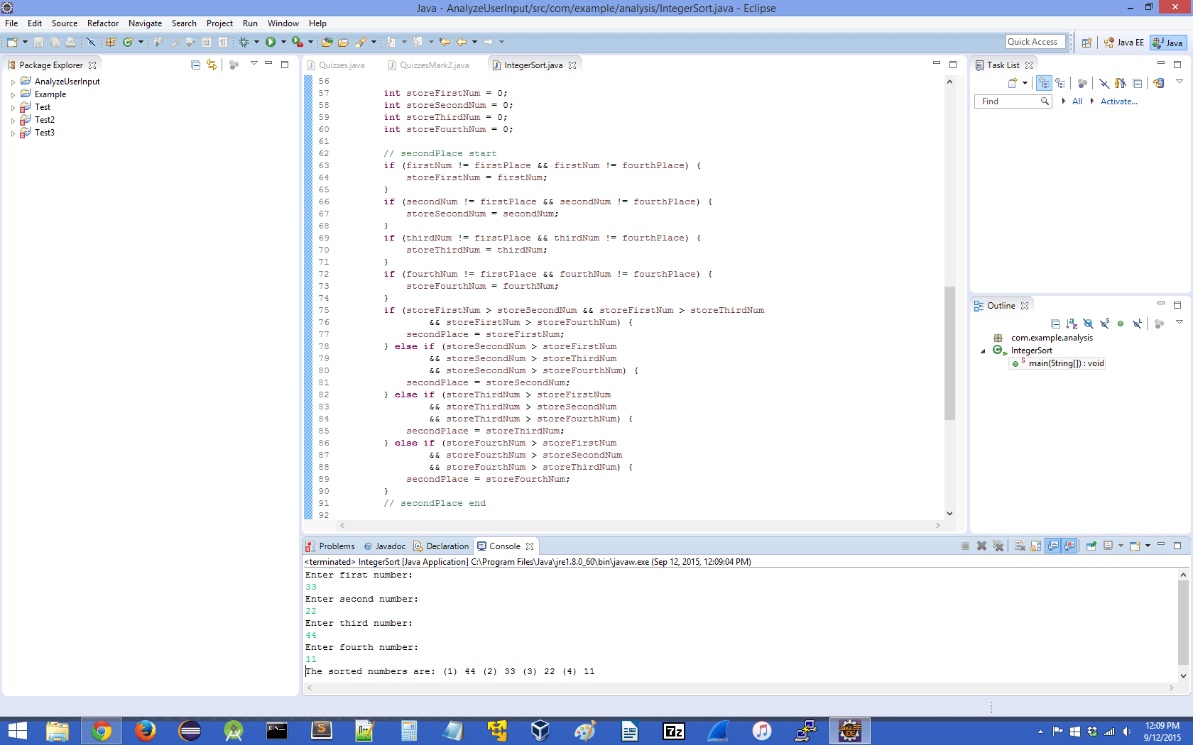 sorting How to Sort Numbers with If Statements (Java) Stack Overflow