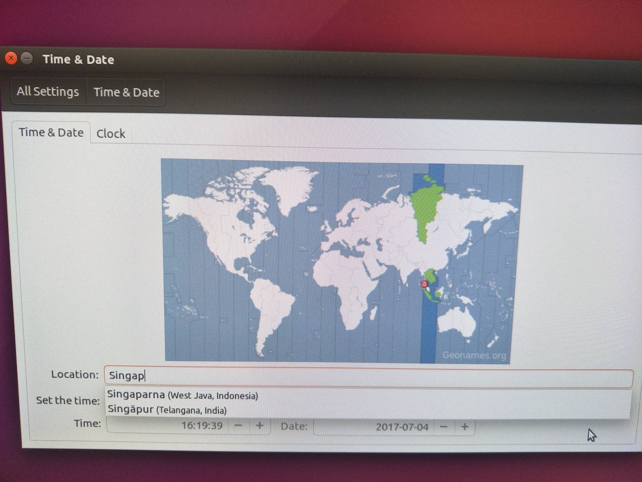 language support Ubuntu 16.04 does not find "Singapore" in Time