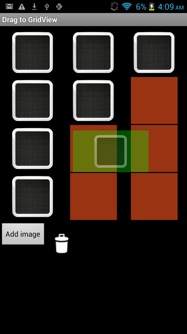 DragDrop Android Launcher / GridView Issue Android / Java Stack