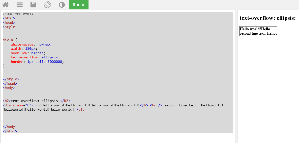 html textoverflow ellipsis dots not showing in IE & Edge browsers if