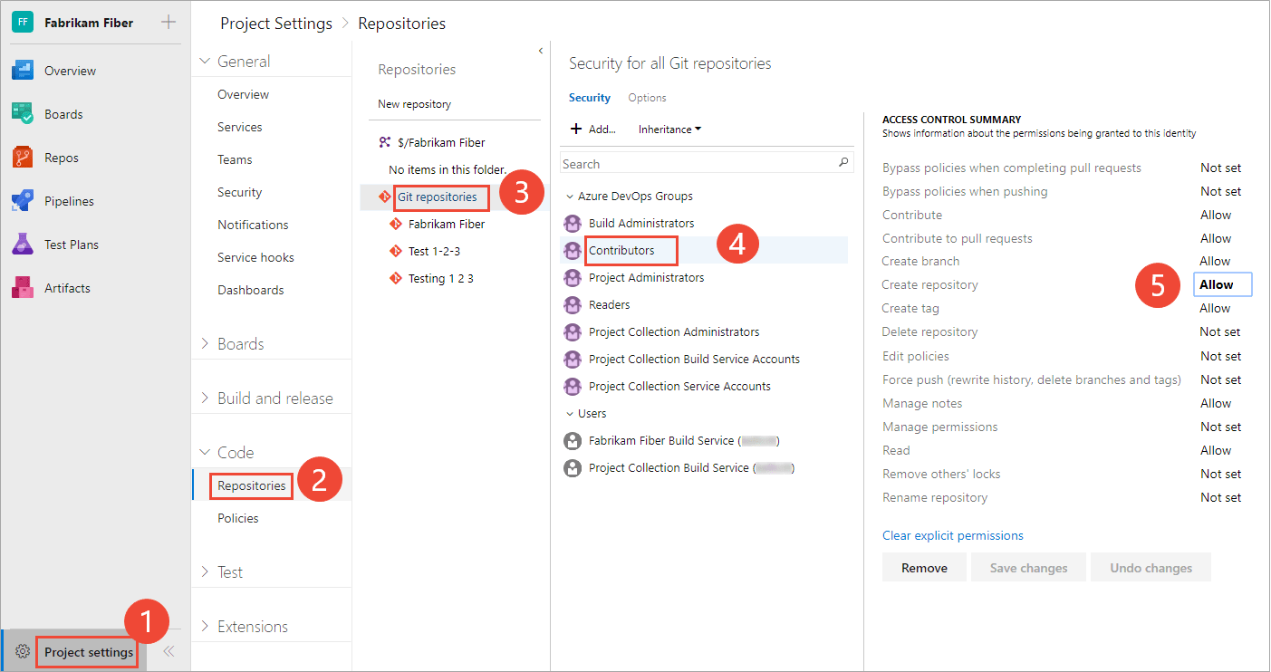 git How to efficiently configure Azure DevOps repo policies and