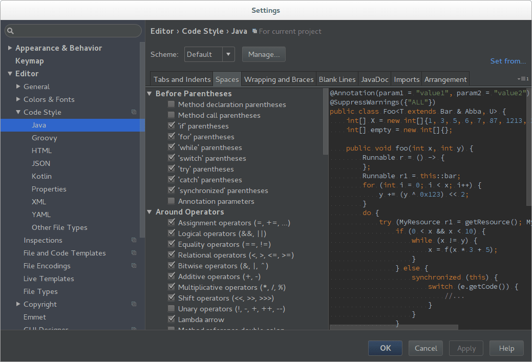 java Enable Code Style in IntelliJ IDEA Stack Overflow