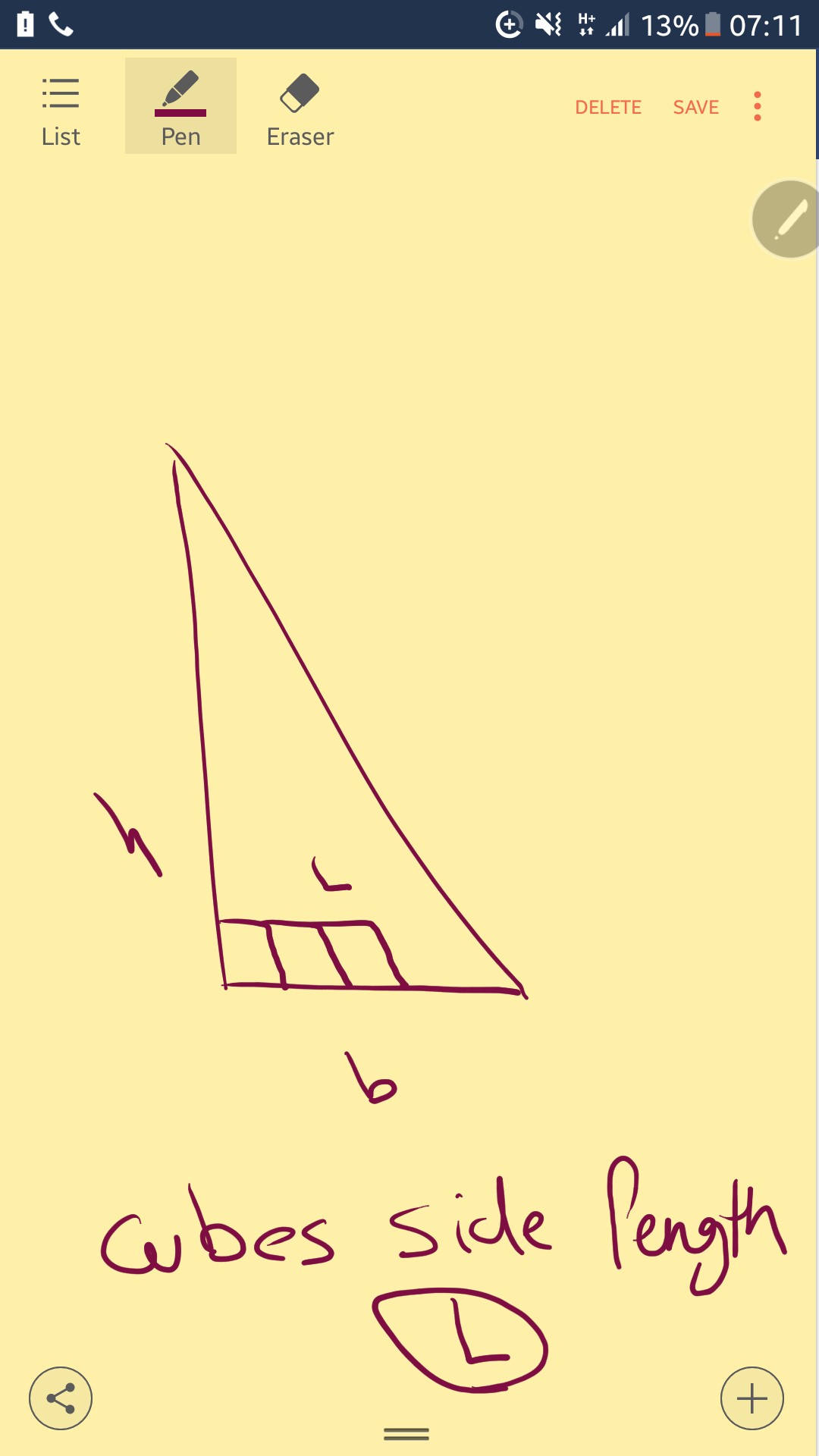 integration How to find area of a triangle by slicing it