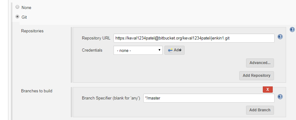 git Private Bitbucket repository not creating packages in Jenkins