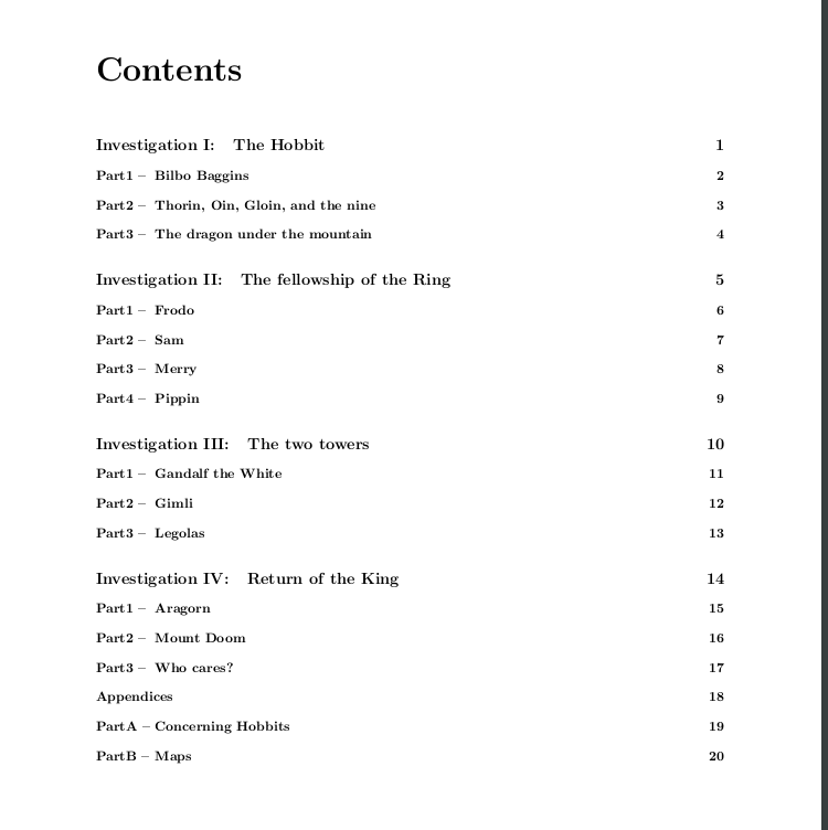 titlesec Appendix font size too small in table of contents TeX