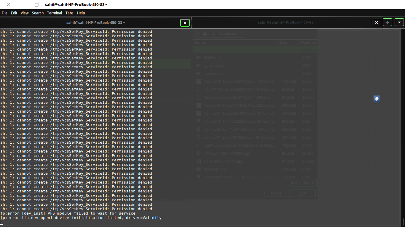 command line Unable to resolve sh 1 cannot create /tmp/vcsSemKey