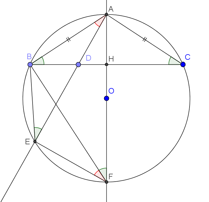 geometry Circumscribed Circle of an Isosceles Triangle Mathematics