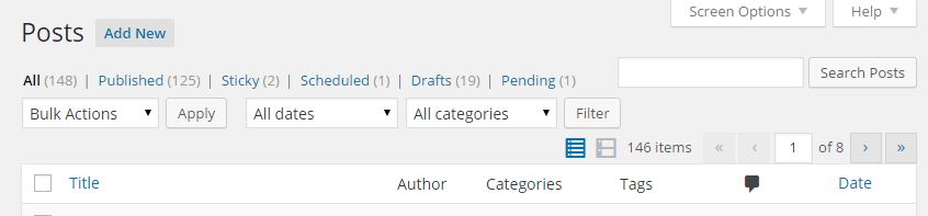 How To Remove These Stuffs From Custom Post Type List Screen? WordPress Development Stack Exchange