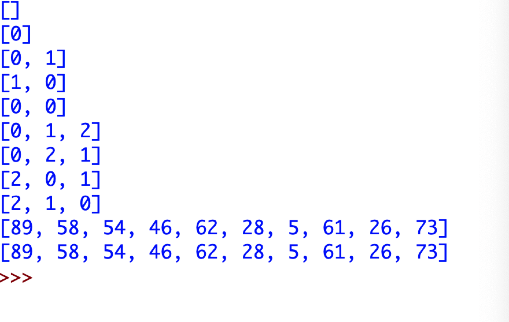 Sort list a into ascending order by value using recursion instead of a loop in python Stack