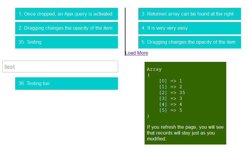 php Drag and Drop array NOT EXIST then Insert into MySQL Stack Overflow