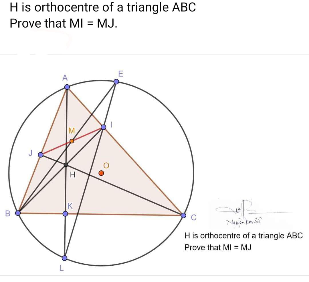geometry Show that M is the midpoint of JI Mathematics Stack