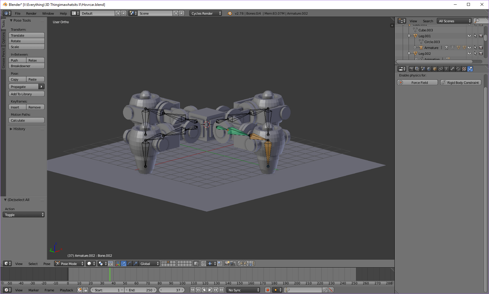 armature Mechanical Rigging w/ physics Blender Stack Exchange