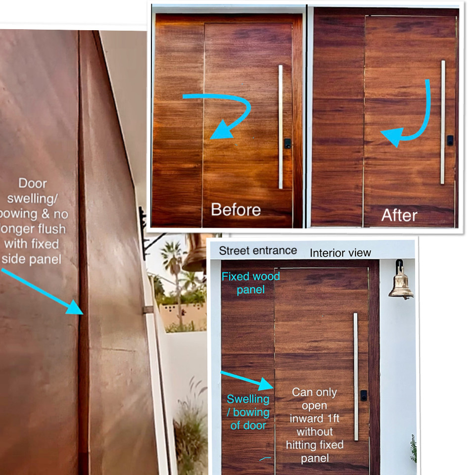 Exterior wood doors constantly cracking and splitting Home