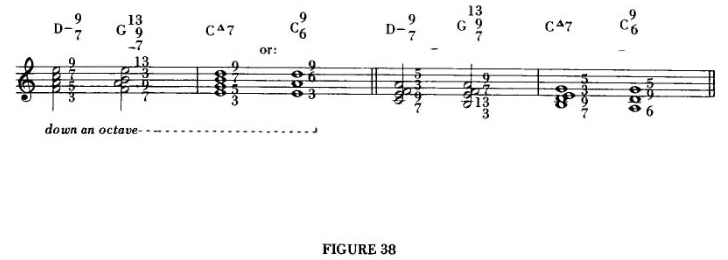 When using "Evans" jazz voicings what voicings should I use for half