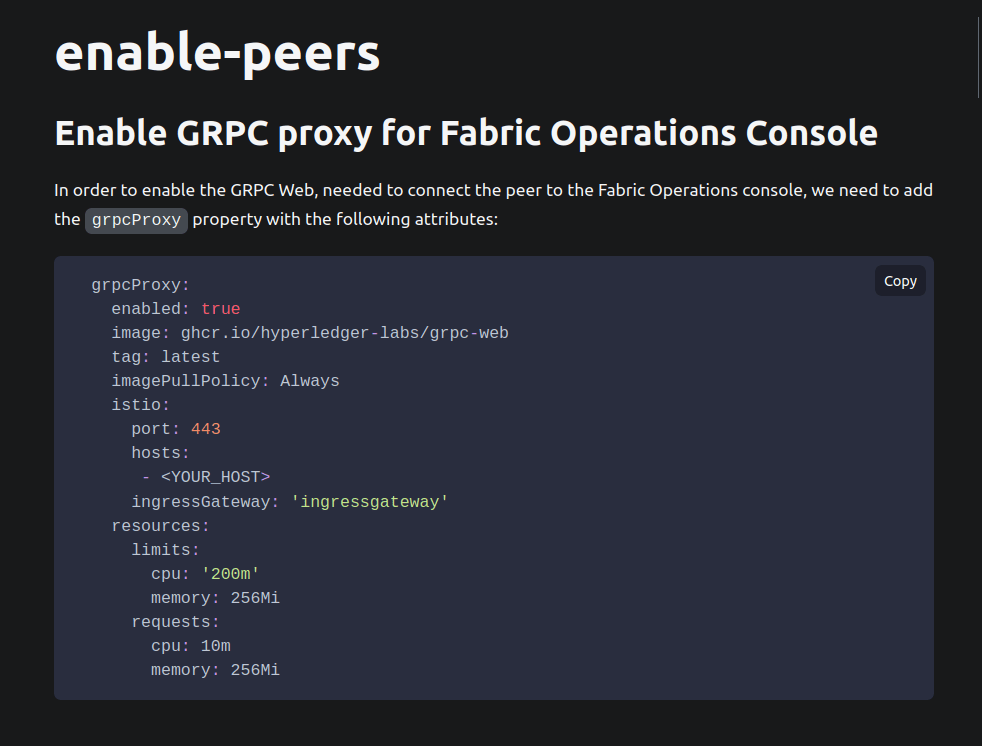 hyperledger fabric Setting up gRPC Proxies for HLF Operator