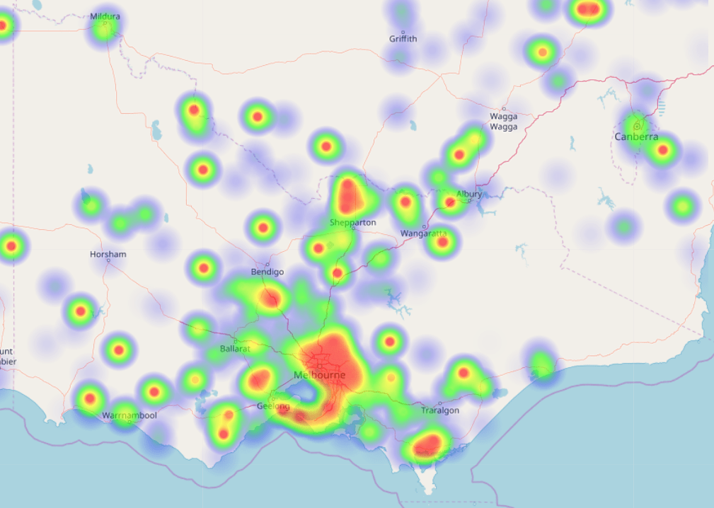 webpack Leaflet heatmap overlay breaks moving to Angular 6 with Dot