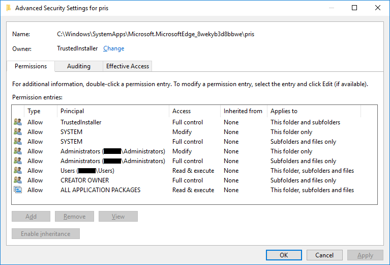 windows 10 localStorage on Edge produces "An internal error occurred