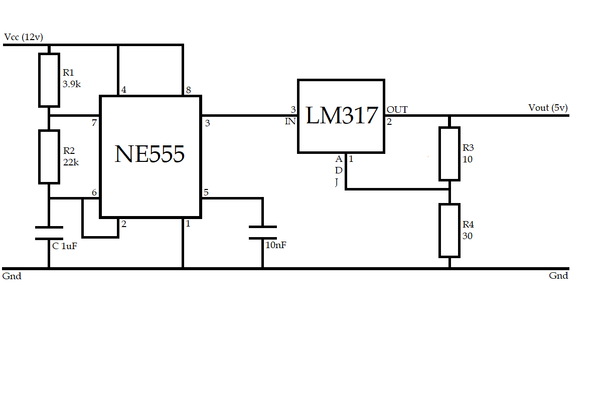 voltage regulator - Regulating output of 555 astable oscillator