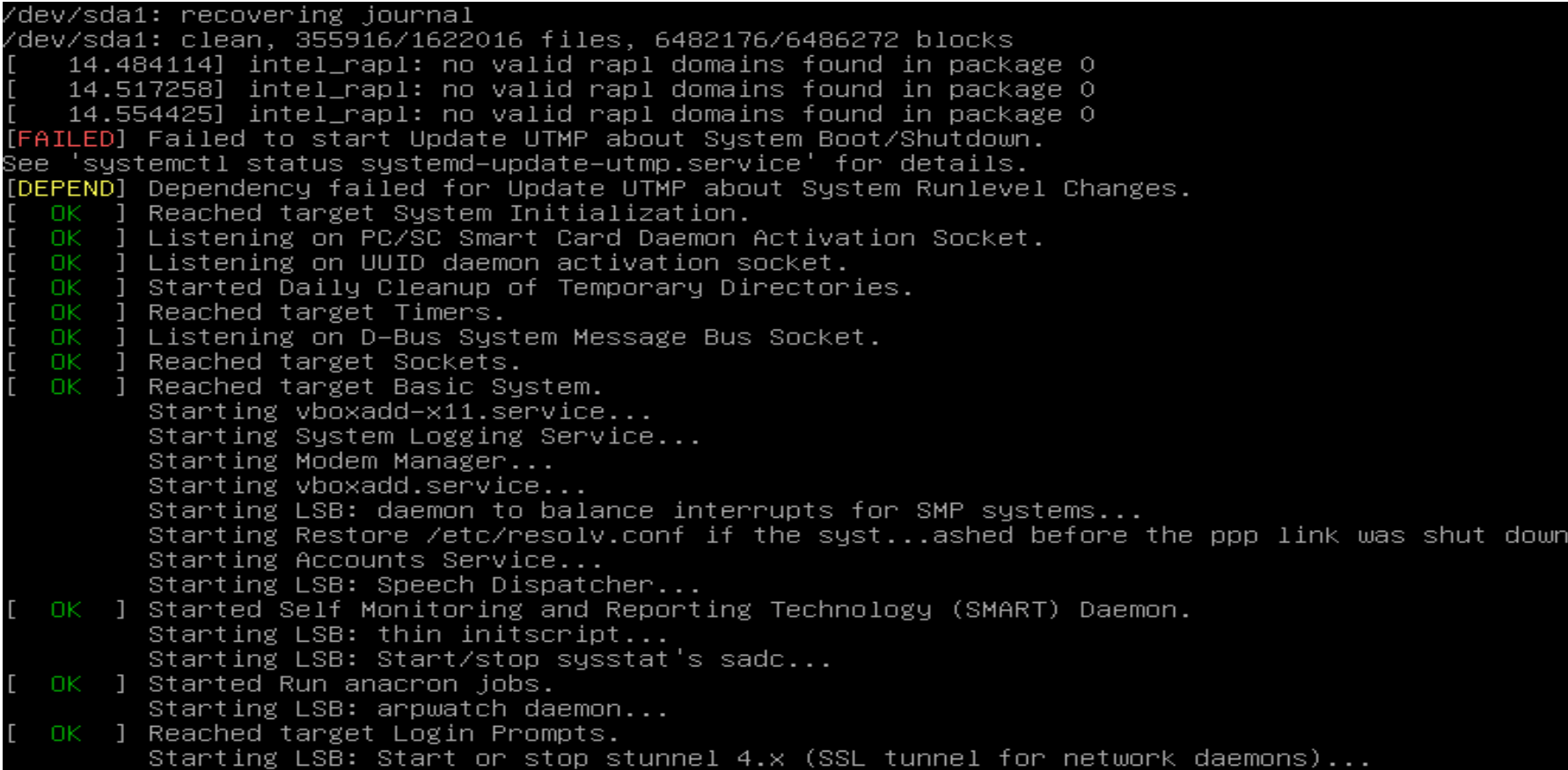 virtualbox VBOX failed in startup error 1.Failed to start Hostname