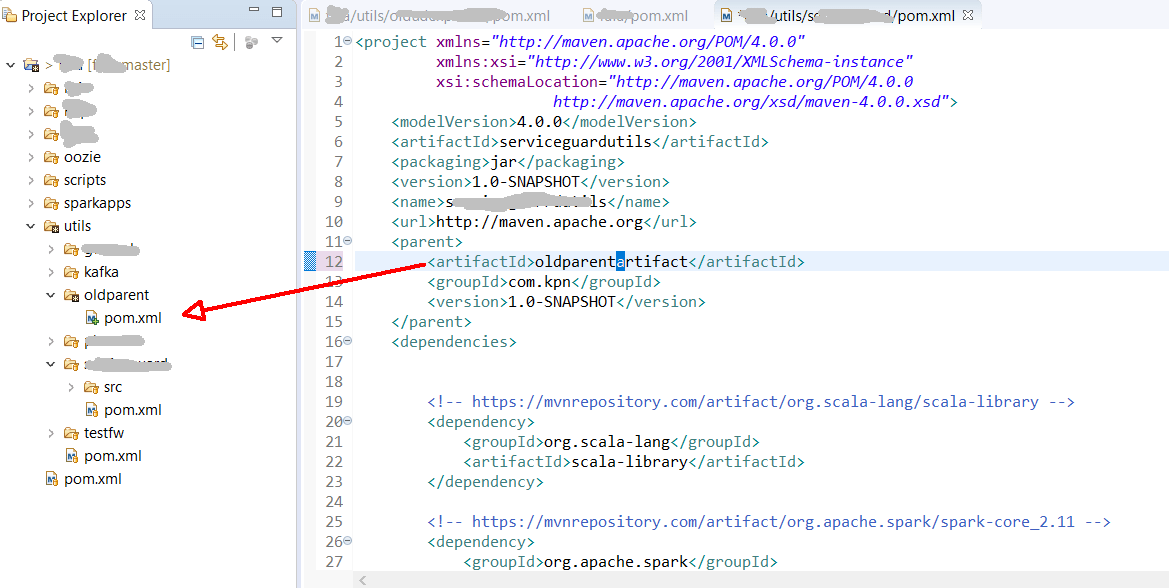 eclipse Maven parent.relativePath of POM SNAPSHOT points at new(06)