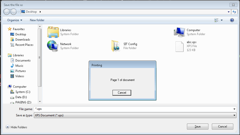 C PRINTDOCUMENT SAVE TO PDF