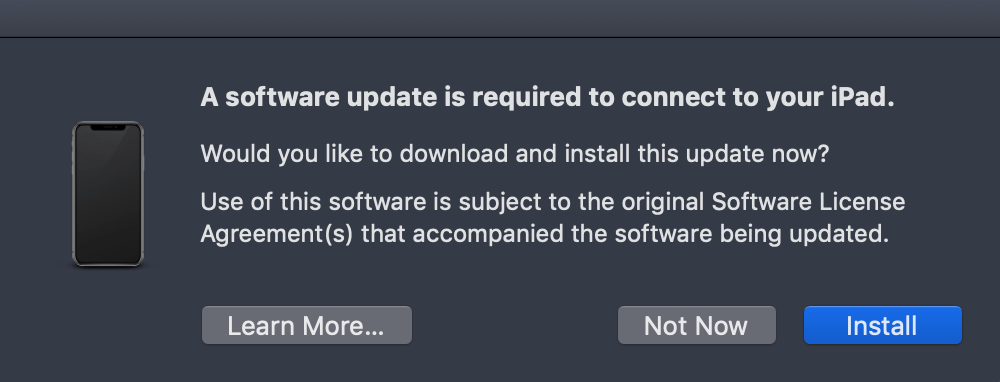 ios Can't install the software because it is not currently available