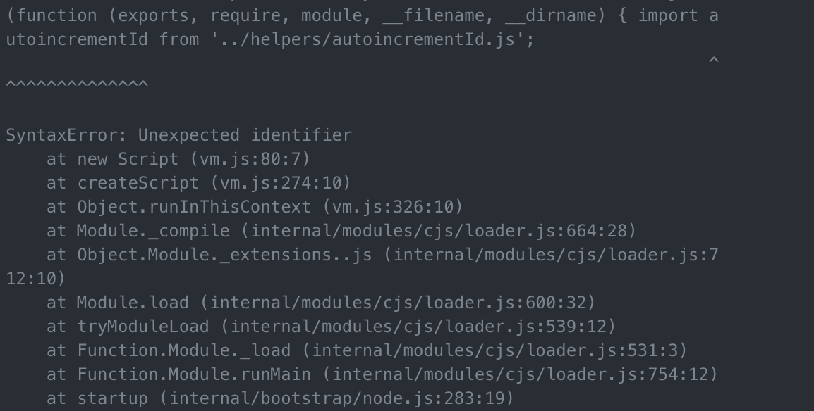 javascript ES6 import gives Unexpected Identifier SyntaxError when