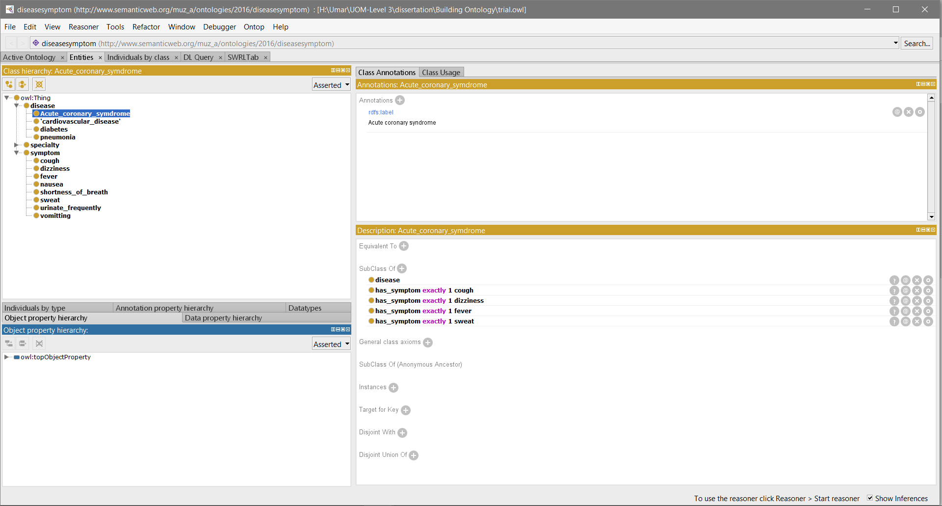 owl api Can we create ObjectProperty between subclasses using OWL API