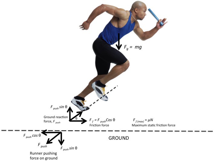 newtonian mechanics How can you push the ground backwards? Physics