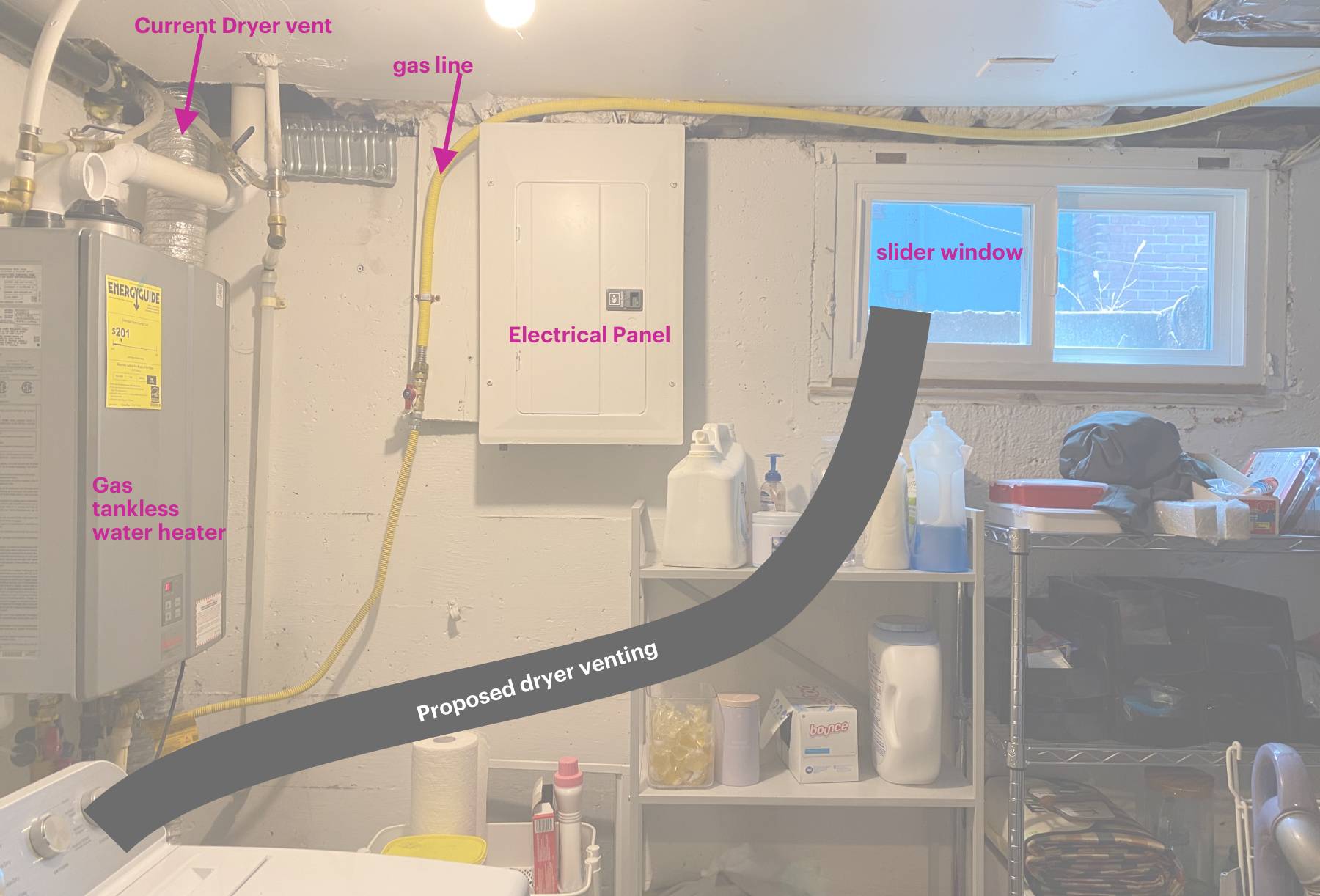 Is it ok to run dryer duct under an electrical panel? Home Improvement Stack Exchange