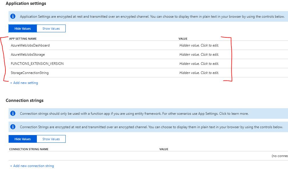 c Azure Function Environment Variables Stack Overflow