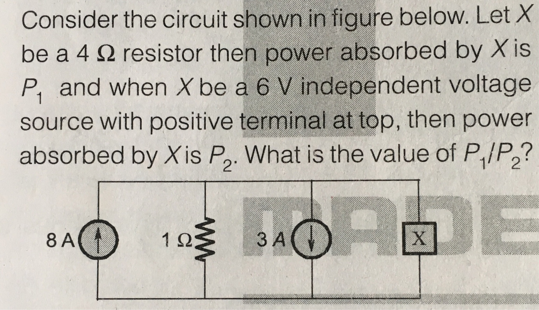 current Problem in find P1/P2 in this circuit Electrical
