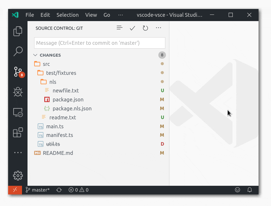 version control Visual Studio Code Group pending changes by folder