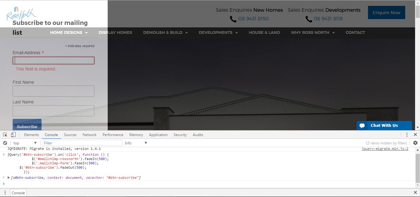 jQuery fadein not working for me Stack Overflow