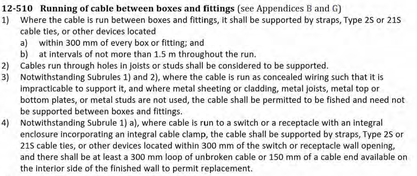 electrical Do we need to staple nonmetallic cables near box when