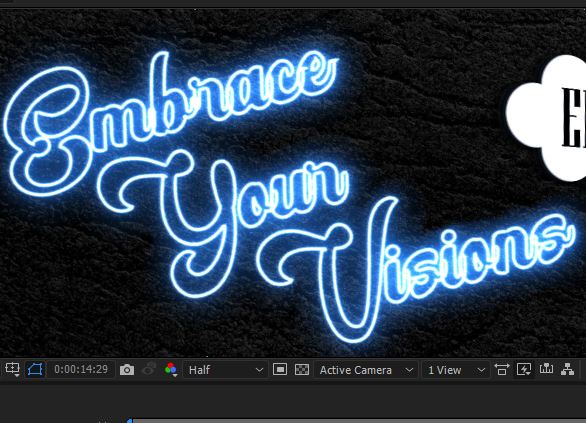 How to remove the outline of joint text in after effect