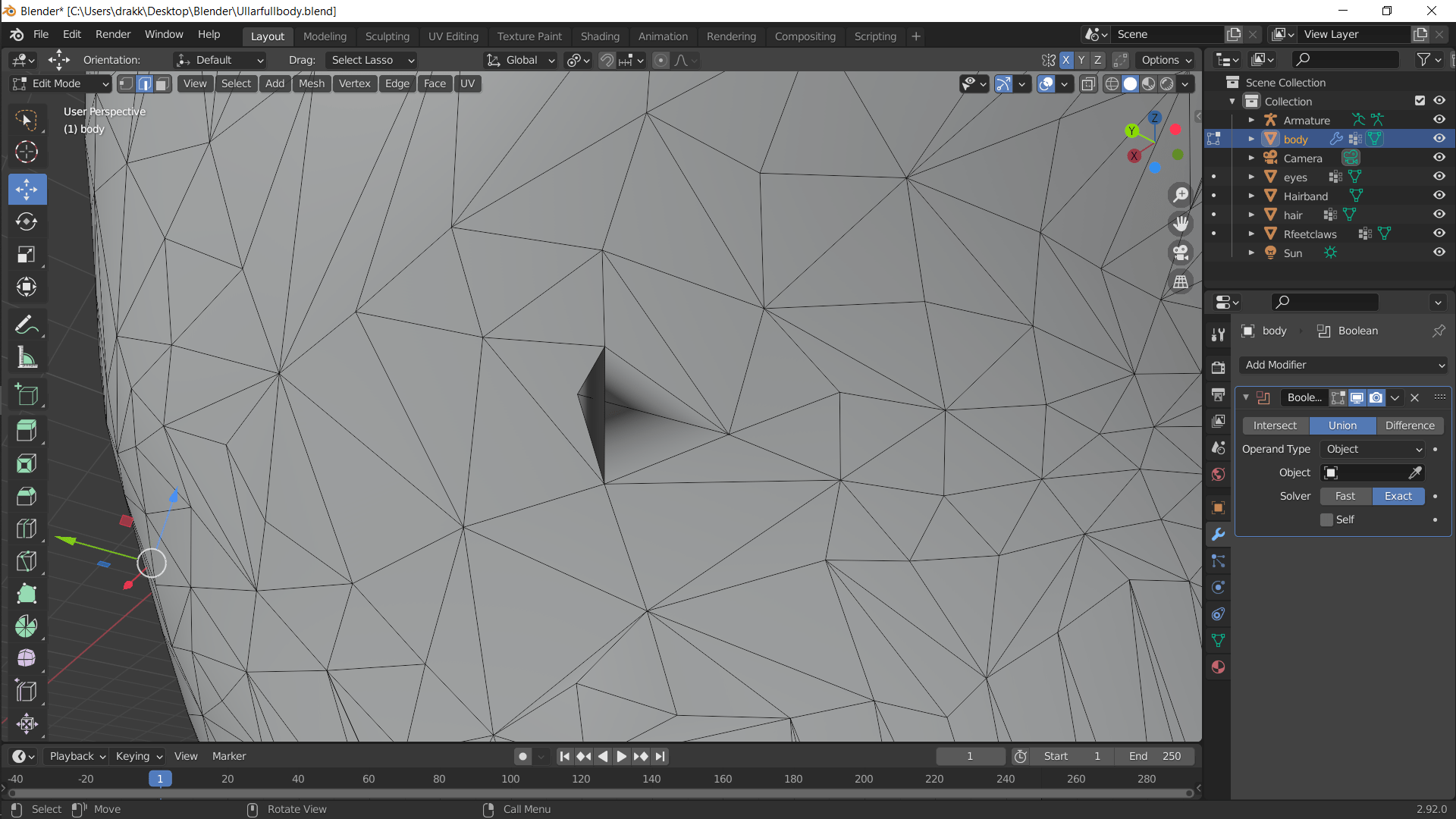modeling Remove (or altogether avoid in the future) messy, crossed
