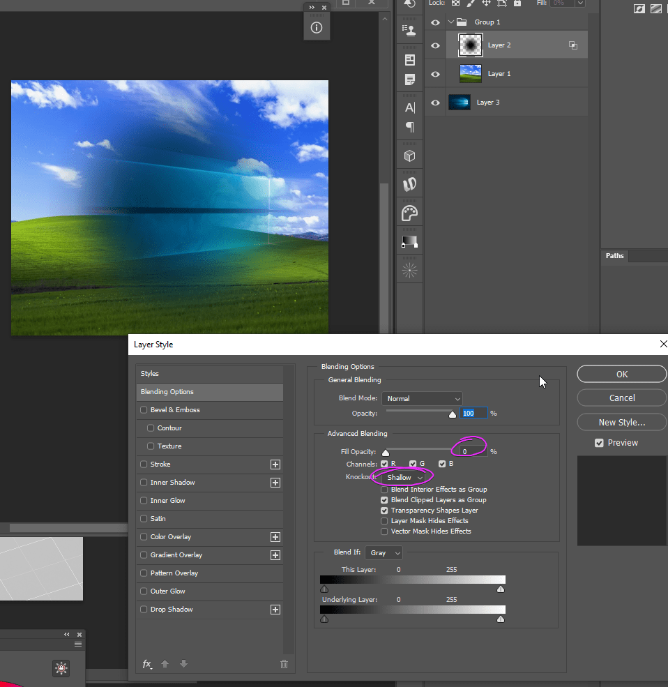 adobe How to erase by luminosity/brightness? Graphic