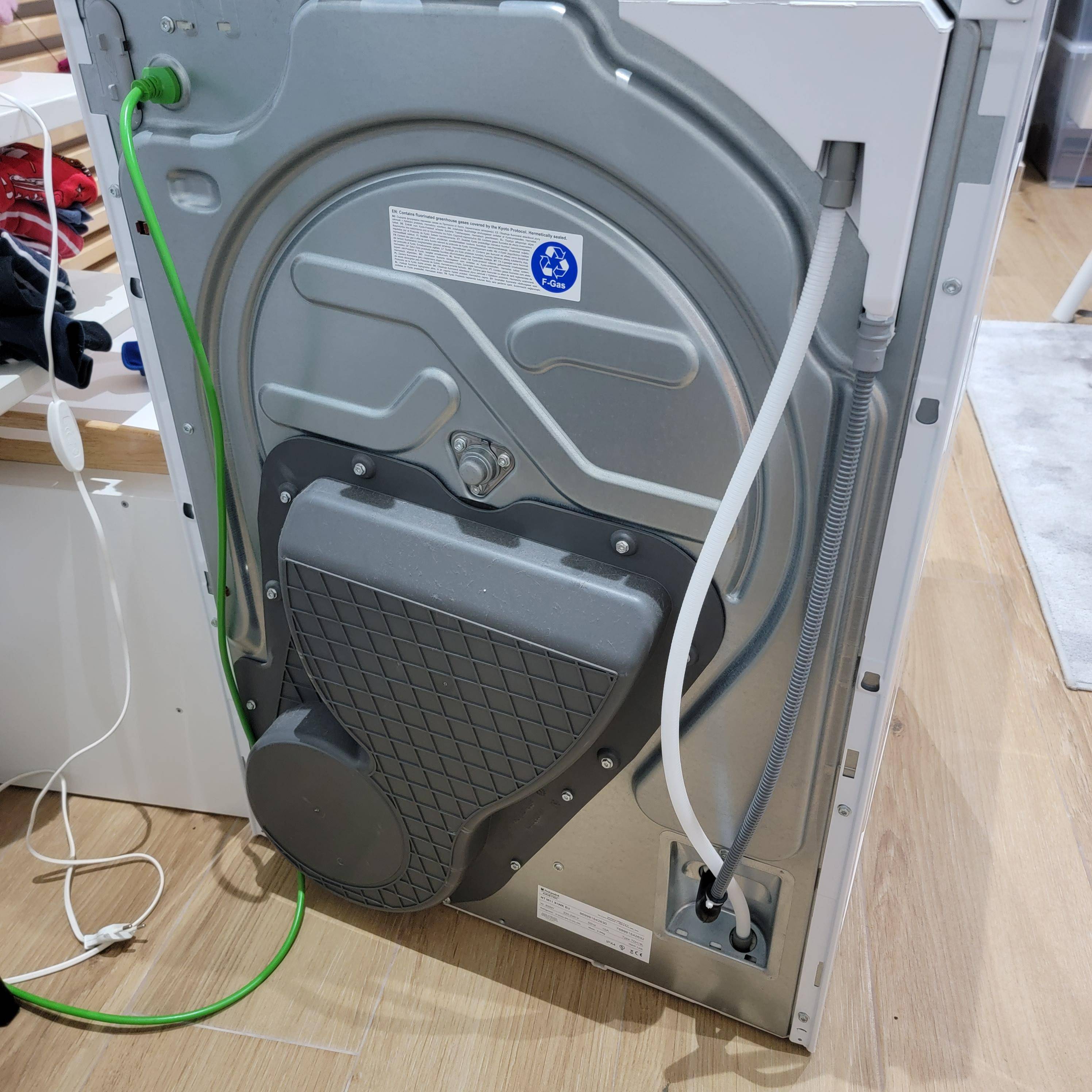 How do I fix the water drop error light on my Hotpoint dryer? Home