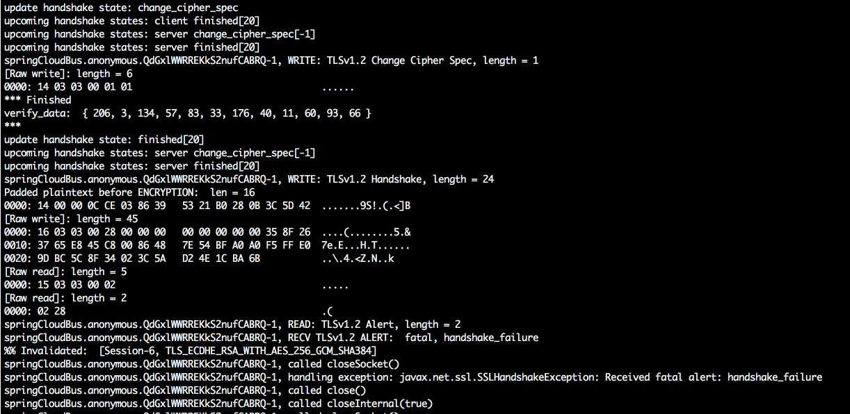 Java 8 SSL handshake failure from amqp client to rabbitmq server