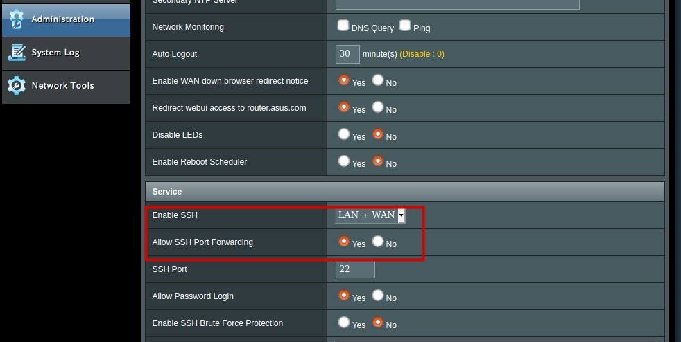 SSH tunneling error "channel 1 open failed