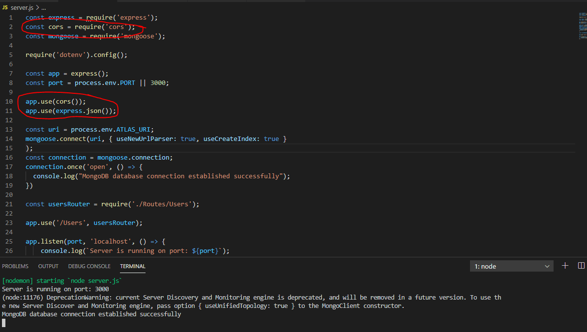 node.js Network Error (ReactNative, Express,Nodejs