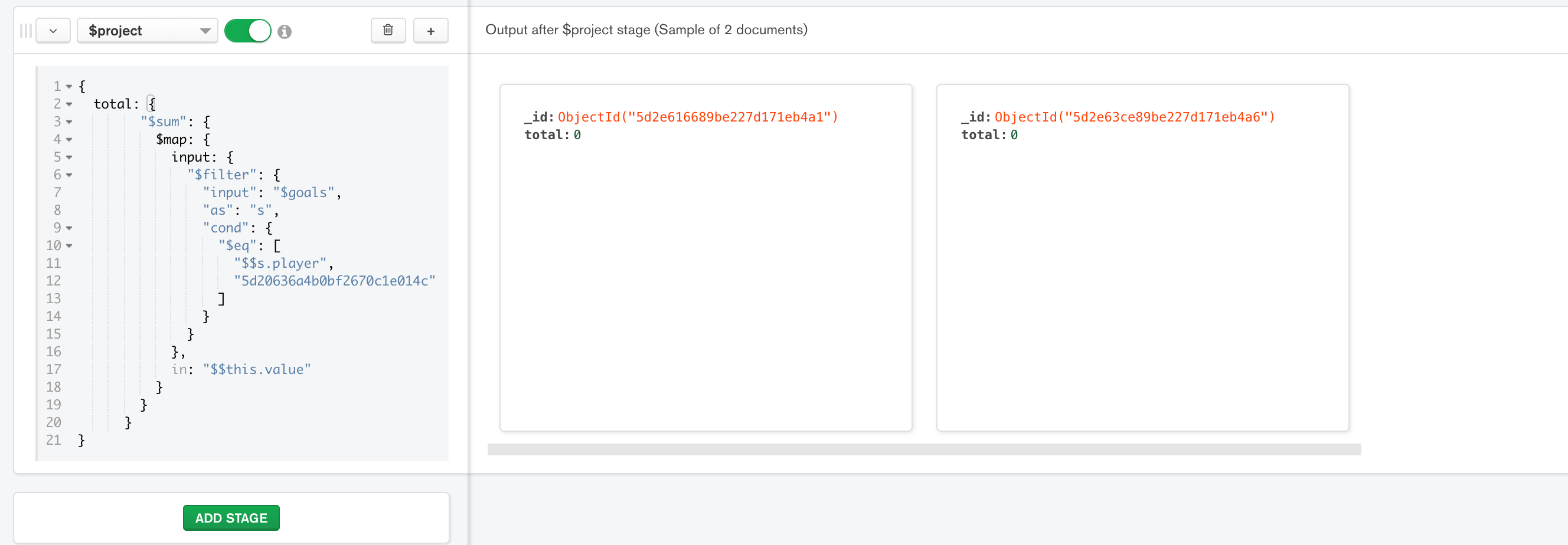 node.js How to sum and filter in Mongodb aggregate (Group) Stack