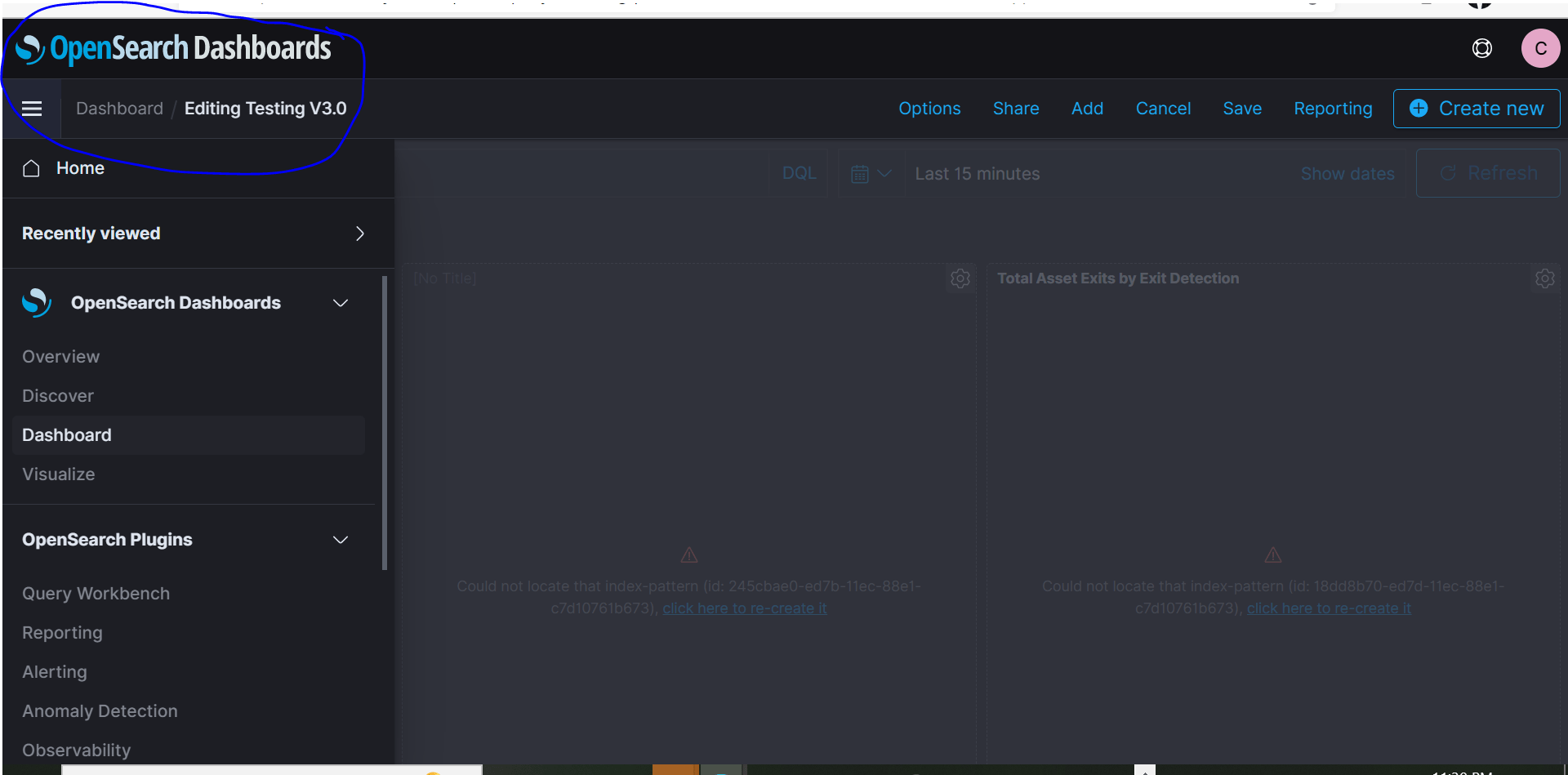 amazon web services change logo OpenSearch dashboards kibana
